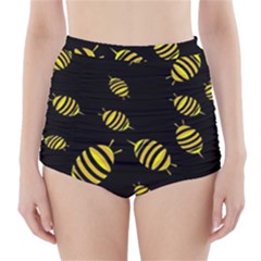 Decorative Bees High-waisted Bikini Bottoms by Valentinaart