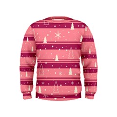 Pink Xmas Kids  Sweatshirt by Valentinaart