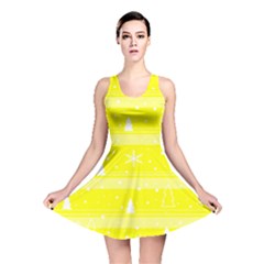Yellow Xmas Reversible Skater Dress by Valentinaart