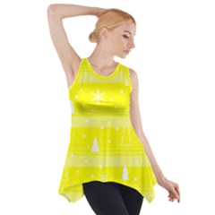 Yellow Xmas Side Drop Tank Tunic by Valentinaart