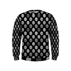 Death Star Polka Dots In Greyscale Kids  Sweatshirt by fashionnarwhal