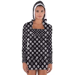Death Star Polka Dots In Greyscale Women s Long Sleeve Hooded T-shirt by fashionnarwhal