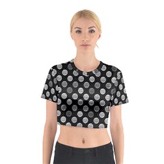 Death Star Polka Dots In Greyscale Cotton Crop Top by fashionnarwhal