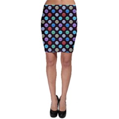 Death Star Polka Dots In Multicolour Bodycon Skirt