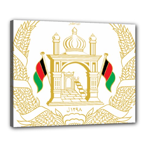 National Emblem Of Afghanistan Canvas 20  X 16  by abbeyz71