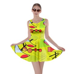 Happy Day - Yellow Skater Dress by Valentinaart
