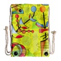 Happy day - yellow Drawstring Bag (Large) View1