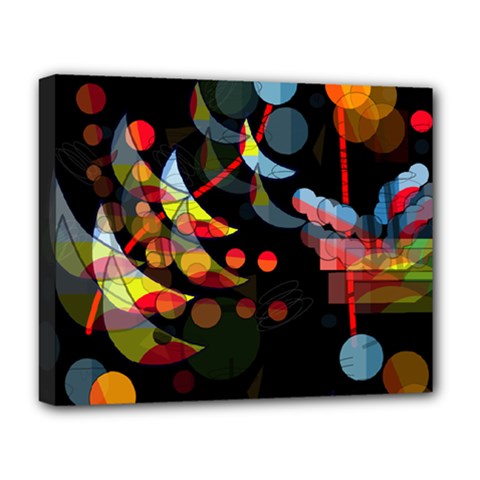 Magical Night  Deluxe Canvas 20  X 16   by Valentinaart