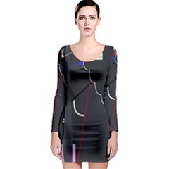 Plug In Long Sleeve Bodycon Dress by Valentinaart