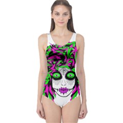 Spidie Lady Sugar Skull One Piece Swimsuit by burpdesignsA