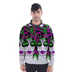 Spidie Lady Sugar Skull Wind Breaker (men) by burpdesignsA