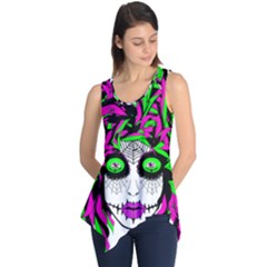 Spidie Lady Sugar Skull Sleeveless Tunic by burpdesignsA