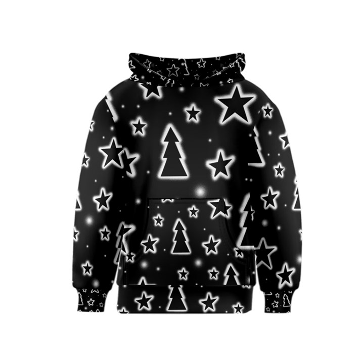 Black and white Xmas Kids  Pullover Hoodie