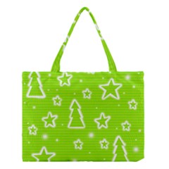 Green Christmas Medium Tote Bag by Valentinaart