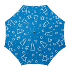 Blue Decorative Xmas Design Golf Umbrellas