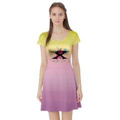 Unicorn - I Am Not Cute  Short Sleeve Skater Dress