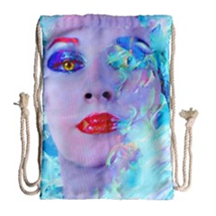 Swimming Into The Blue Drawstring Bag (large)