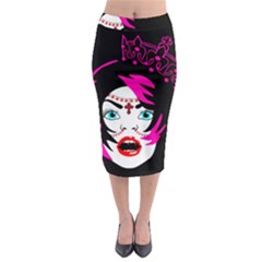 Vampire Gypsy Princess Midi Pencil Skirt by burpdesignsA