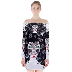 Gypsy Vampire Long Sleeve Off Shoulder Dress by burpdesignsA