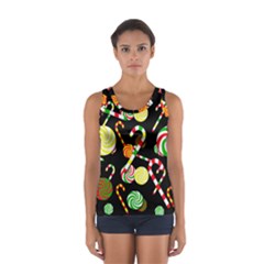 Xmas Candies  Women s Sport Tank Top  by Valentinaart