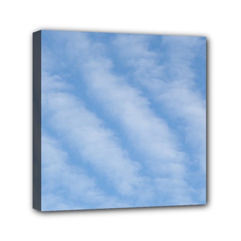 Wavy Clouds Mini Canvas 6  X 6  by GiftsbyNature