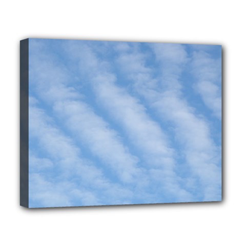 Wavy Clouds Deluxe Canvas 20  X 16   by GiftsbyNature