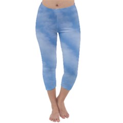 Wavy Clouds Capri Winter Leggings 