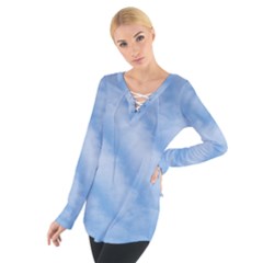 Wavy Clouds Women s Tie Up Tee