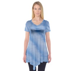 Wavy Clouds Short Sleeve Tunic 