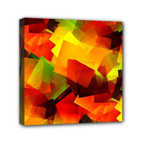 Indian Summer Cubes Mini Canvas 6  X 6  by designworld65