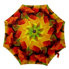 Indian Summer Cubes Hook Handle Umbrellas (small) by designworld65