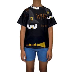 Who Is A Witch? Kids  Short Sleeve Swimwear by Valentinaart