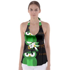 Who Is A Witch? - Green Babydoll Tankini Top by Valentinaart