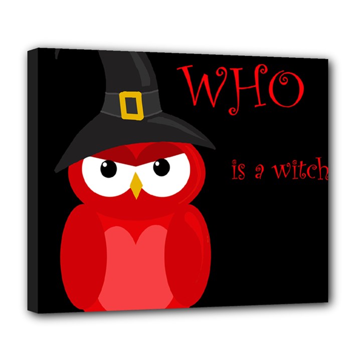 Who is a witch? - red Deluxe Canvas 24  x 20  