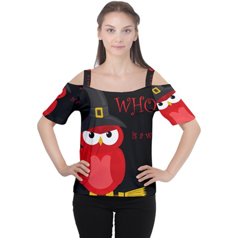 Who Is A Witch? - Red Women s Cutout Shoulder Tee by Valentinaart