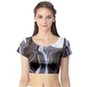 Metallic and Chrome Short Sleeve Crop Top (Tight Fit) View1