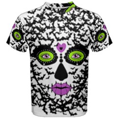 Bat Lady Sugar Skull Men s Cotton Tee by burpdesignsA