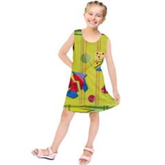 Playful Day - Yellow  Kids  Tunic Dress by Valentinaart