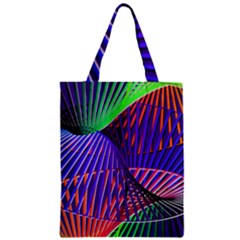 Colorful Rainbow Helix Zipper Classic Tote Bag by designworld65