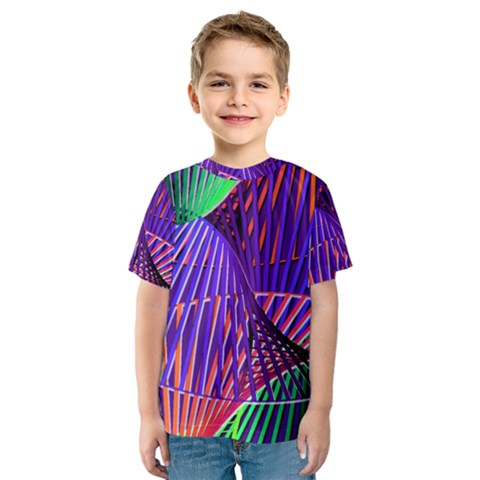 Colorful Rainbow Helix Kids  Sport Mesh Tee by designworld65