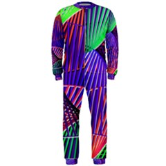 Colorful Rainbow Helix Onepiece Jumpsuit (men)  by designworld65