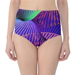 Colorful Rainbow Helix High-waist Bikini Bottoms by designworld65