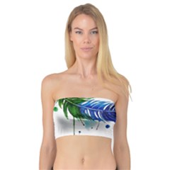 Watery Feather Bandeau Top