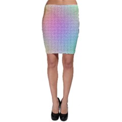 Rainbow Colorful Grid Bodycon Skirt by designworld65