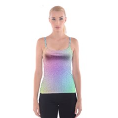 Rainbow Colorful Grid Spaghetti Strap Top by designworld65