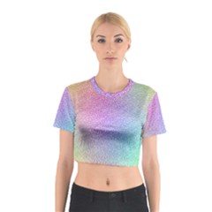 Rainbow Colorful Grid Cotton Crop Top by designworld65