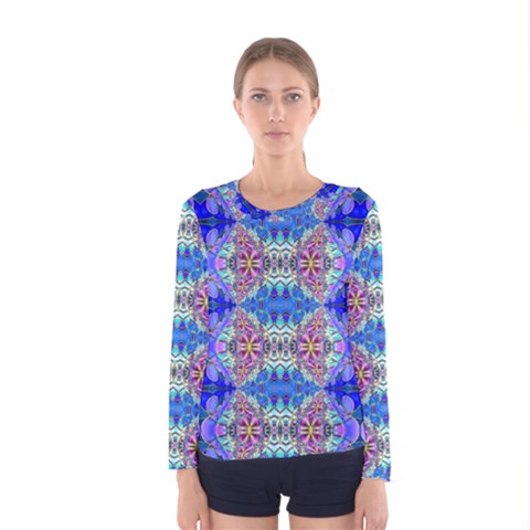 Blue Crystal-annabellerockz-4 Women s Long Sleeve Tee by annabellerockz