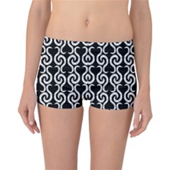 Black And White Pattern Reversible Boyleg Bikini Bottoms by Valentinaart
