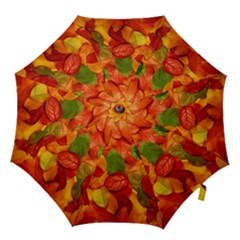 Colorful Fall Leaves Hook Handle Umbrellas (Medium)