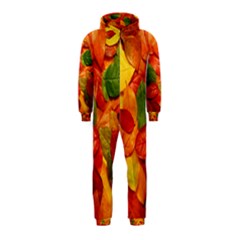 Colorful Fall Leaves Hooded Jumpsuit (Kids)